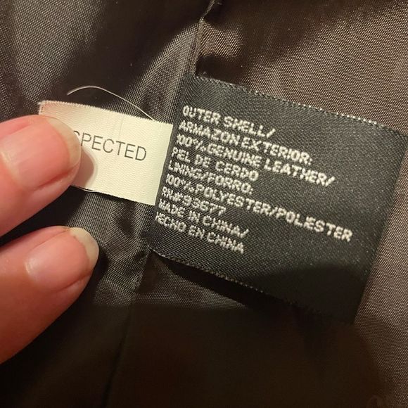 Women's Leather Coat by East Fifth: Medium Tall - Picture 4 of 11